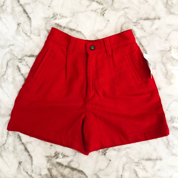 GAP Pants - GAP Red Wool Blend High Waisted Shorts, Size 8